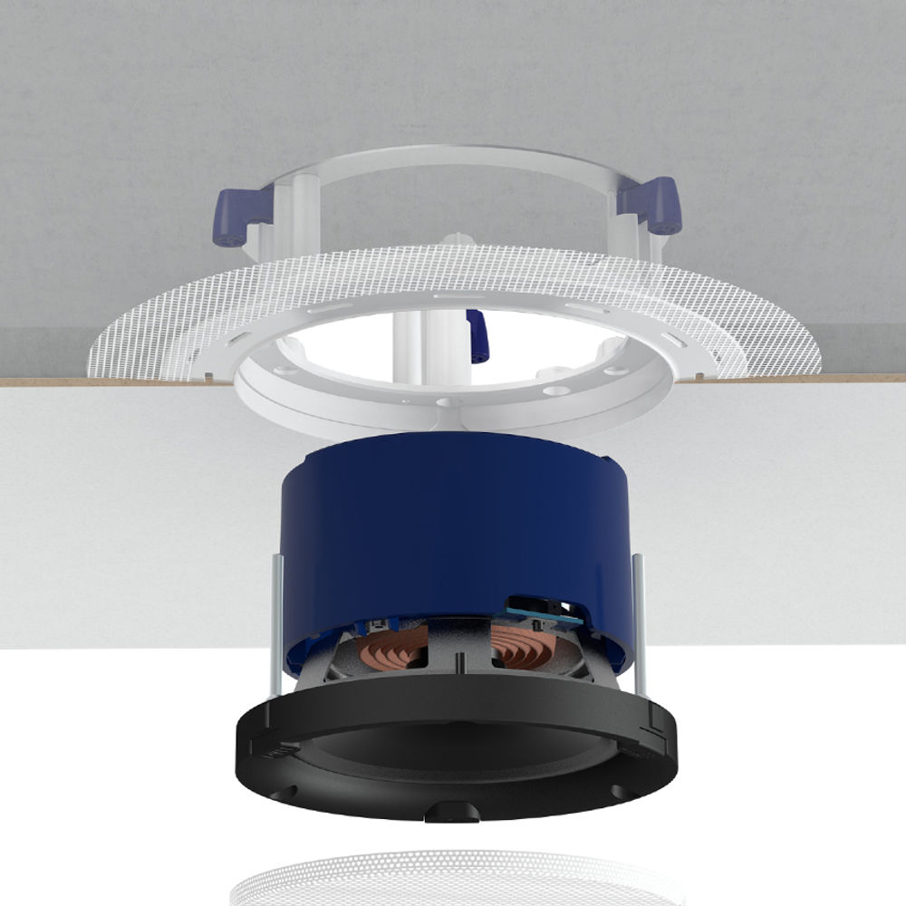 KEF Ci130QSfl Uni-Q Square Flush Mounted speaker with Magnetic Grille -5.25" (Ea