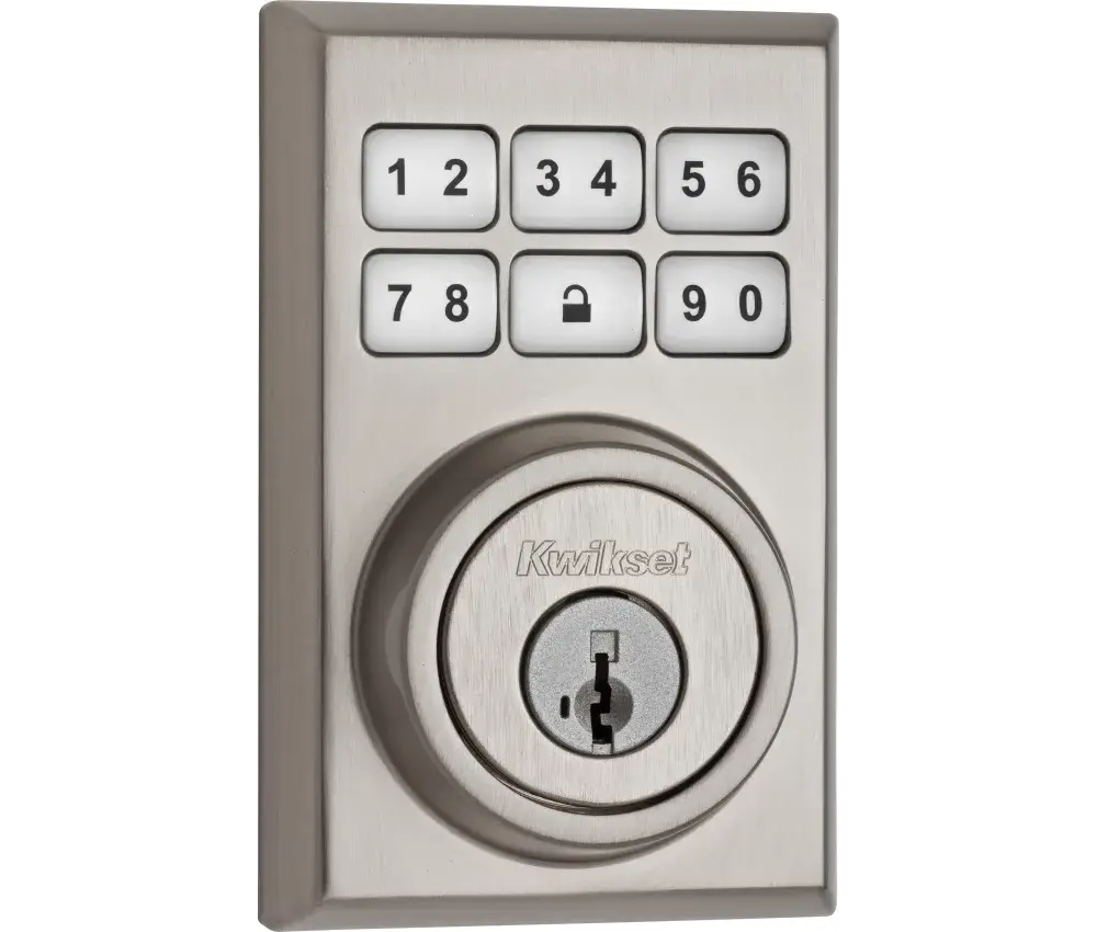 Kwikset SmartCode 910 Keyless Entry Contemporary Deadbolt - Satin Nickel