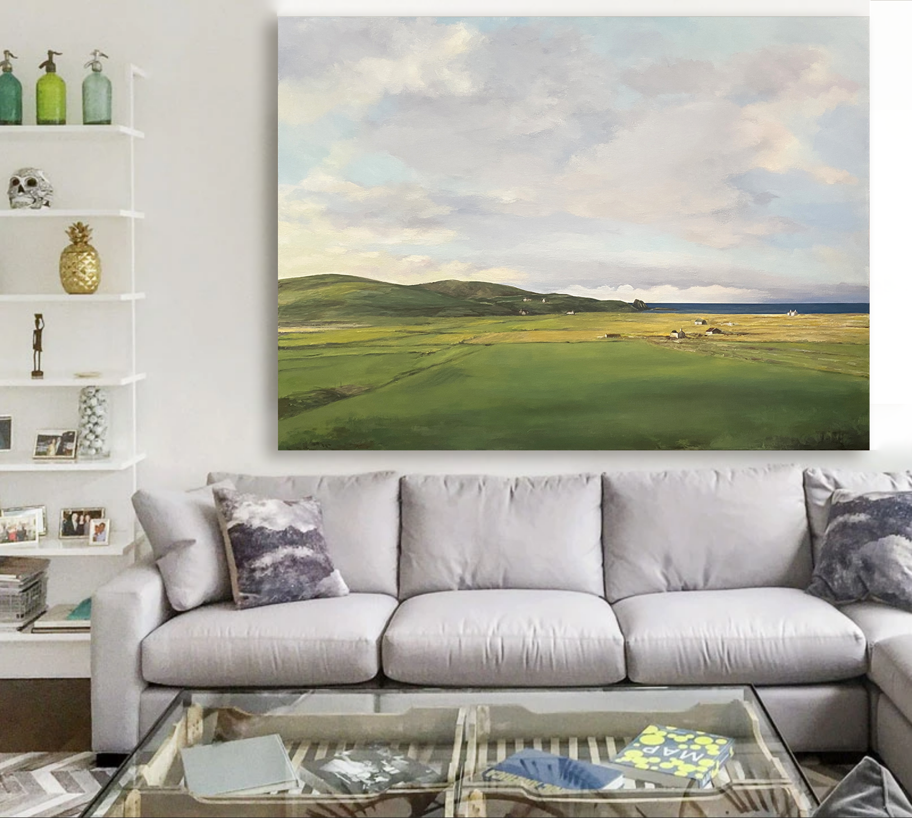 Add space with landscapes.