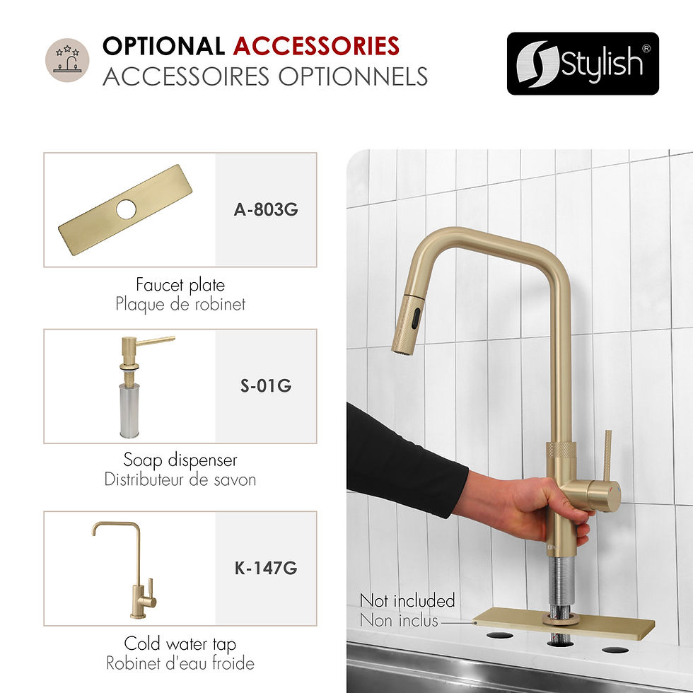 Thumbnail: STYLISH Kitchen Pull Down Faucet Touchless K-150GM