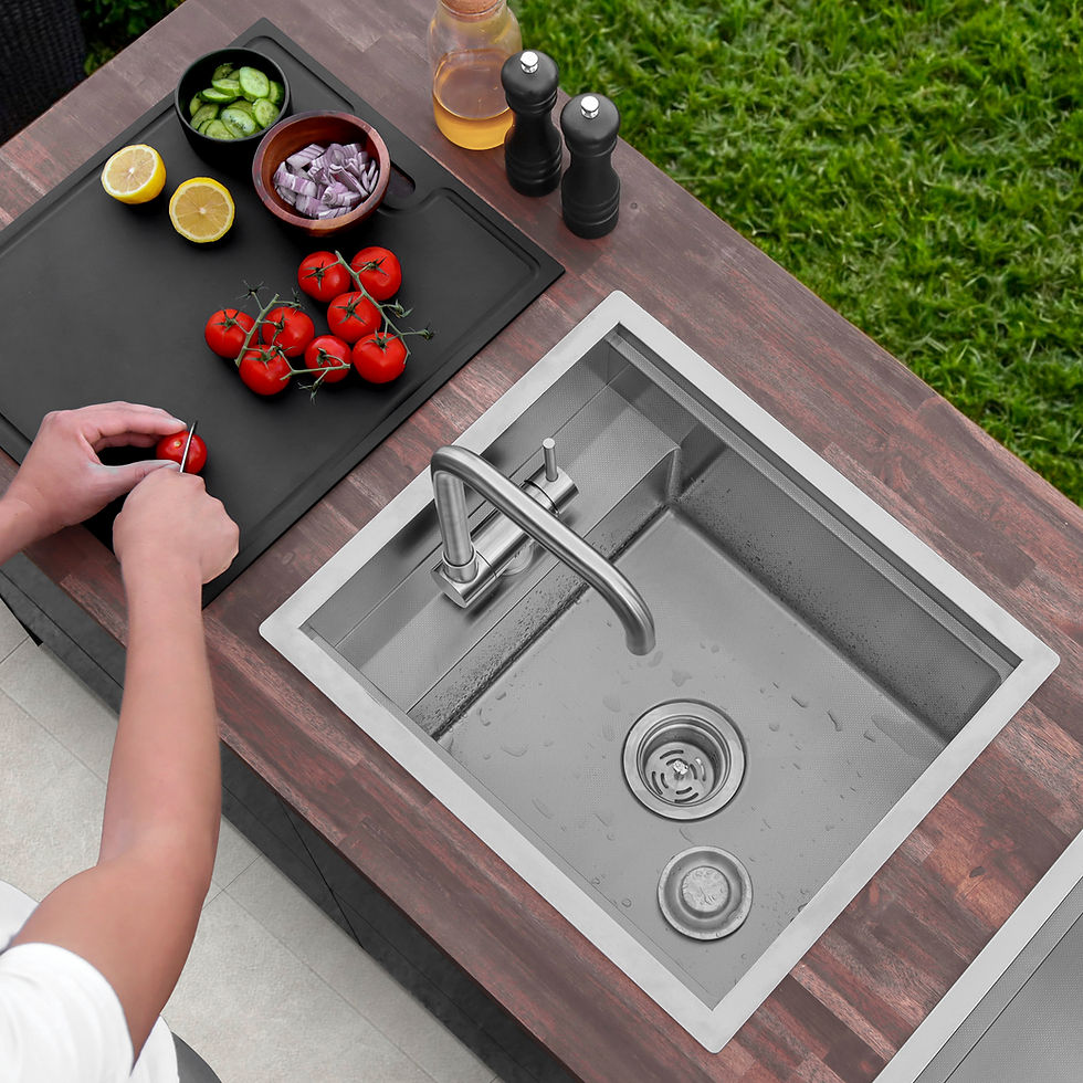 Thumbnail: STYLISH 20'' WAPTA S-520C Workstation Single Bowl Concealed Sink