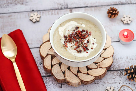 PARSNIP SOUP WITH THYME AND PANCETTA