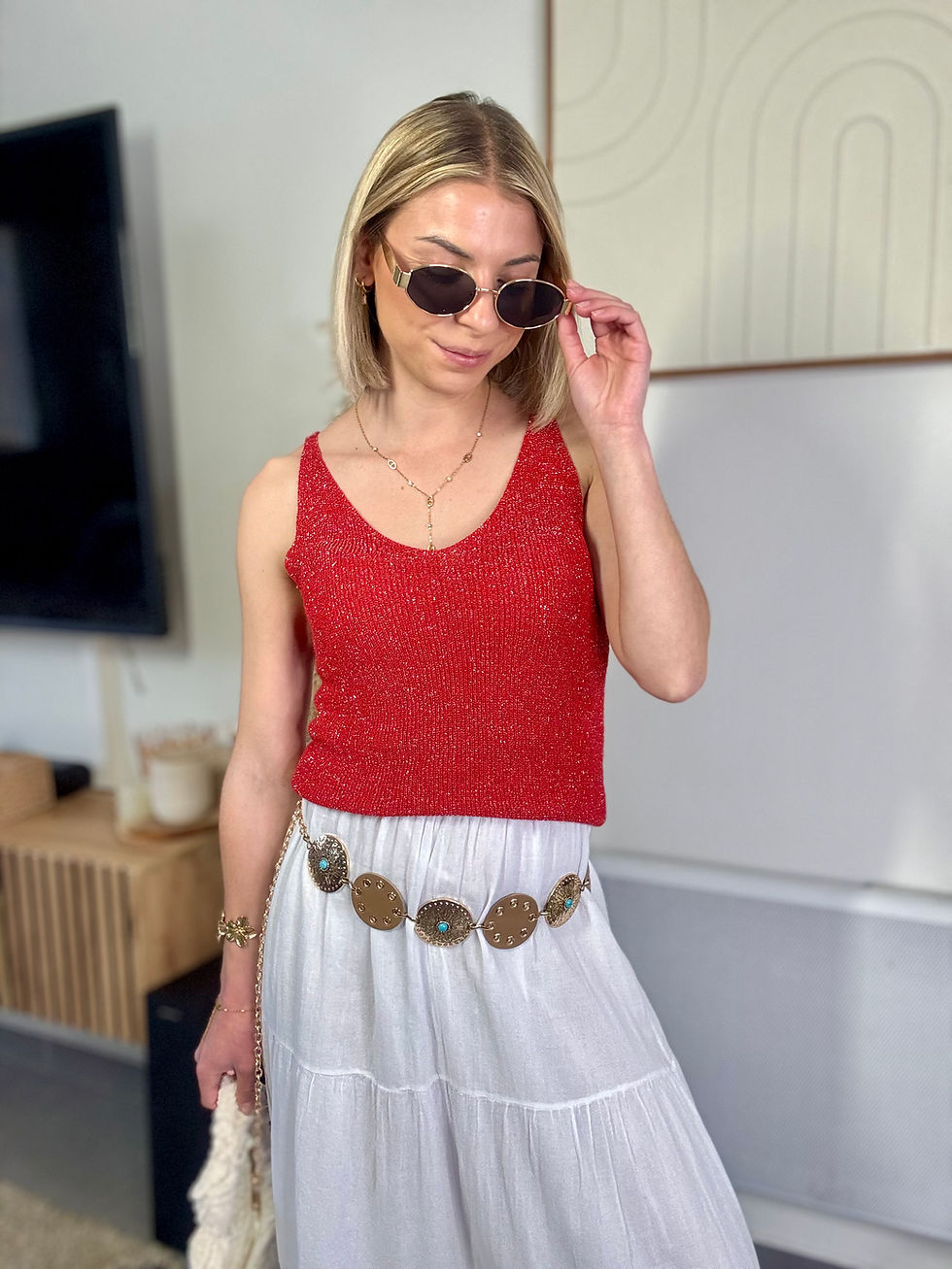 Miniature : Débardeur SHINNY rouge