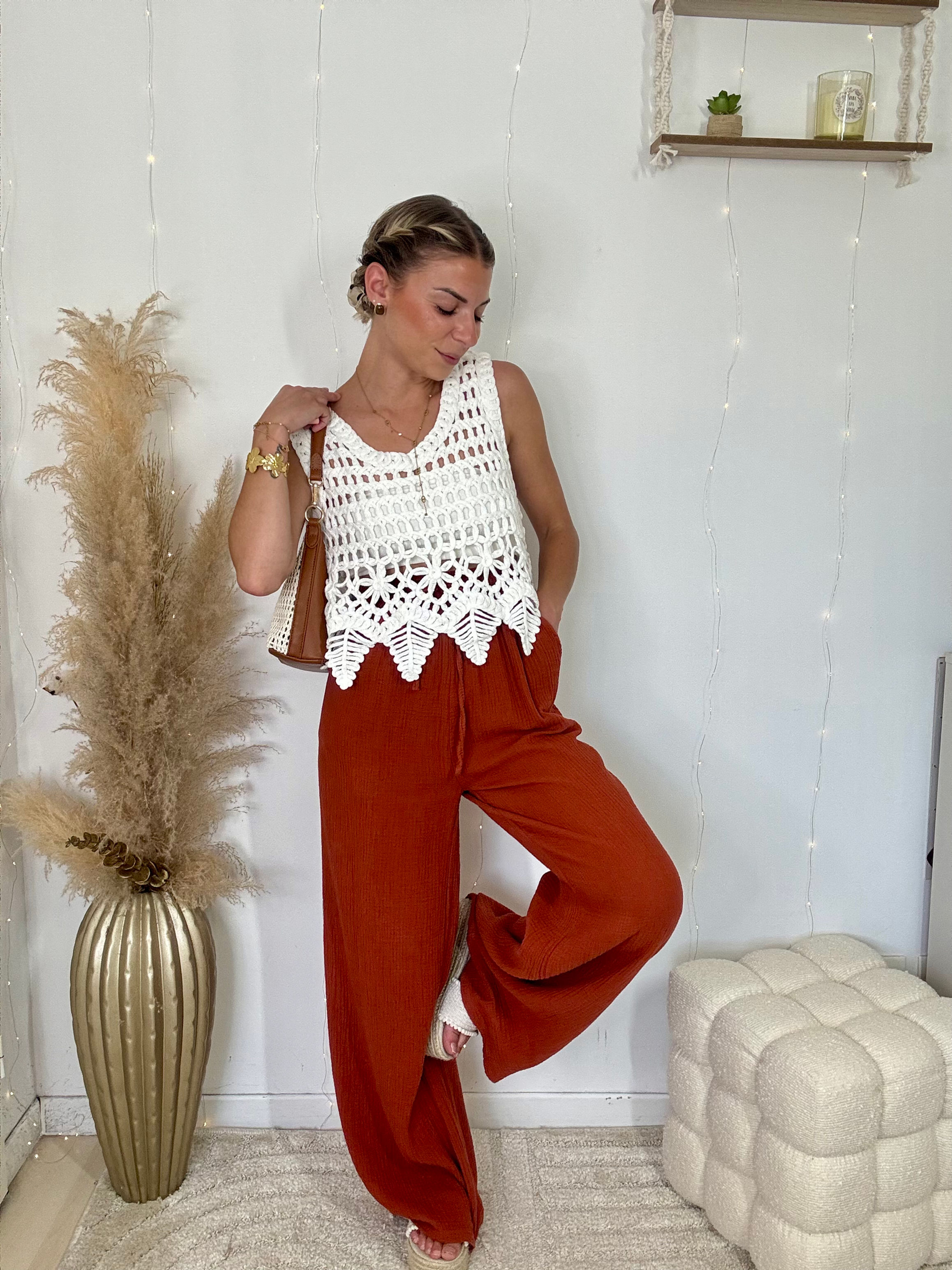 Pantalon MISTRAL terracota