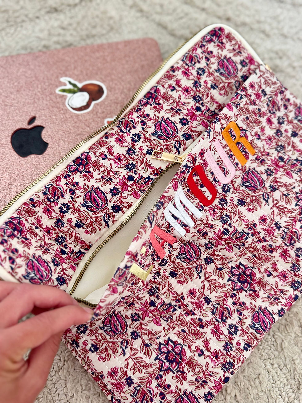 Miniatura: Pochette d'ordinateur FLEURIS