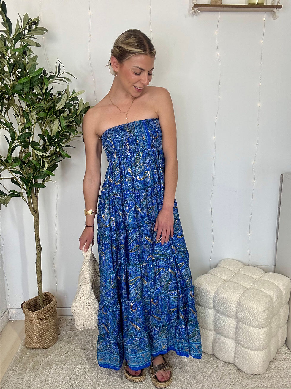 Miniaturbild: Jupe INDIENNE bleu roi