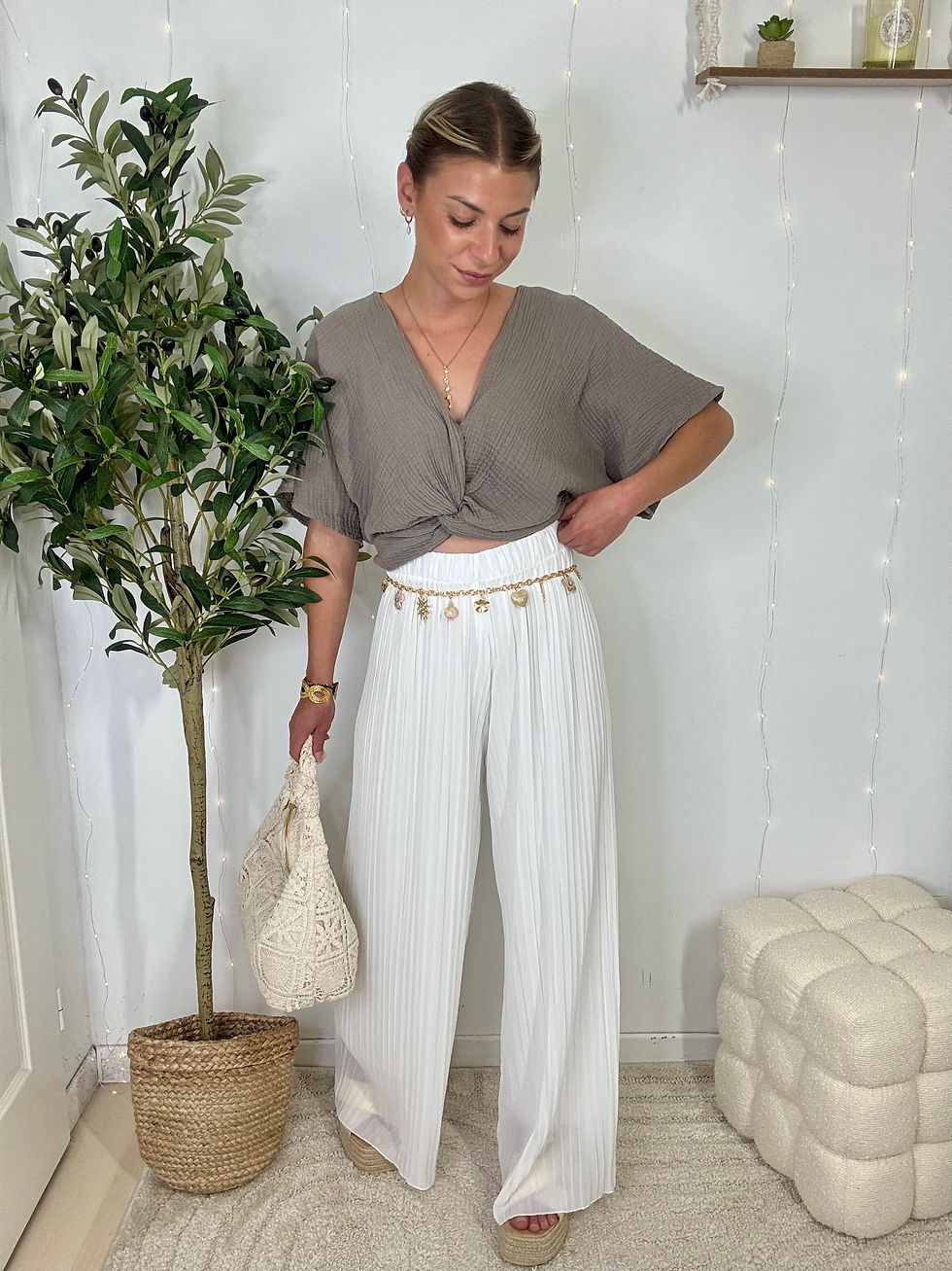 Miniaturbild: Pantalon ALMA blanc