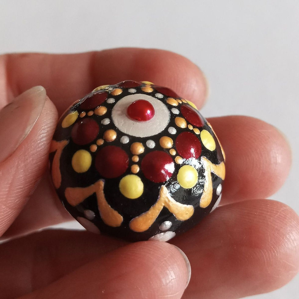 Miniature : Peinture sur roche 123 par l'artiste Mélanie Boutin - les pierres joyeuses