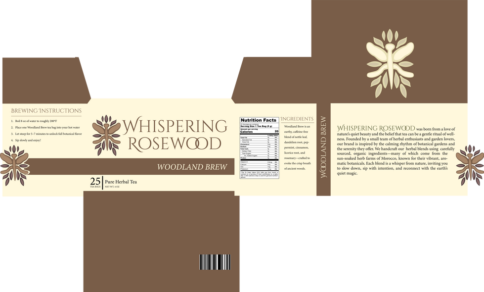 Woodland Tea Package Template