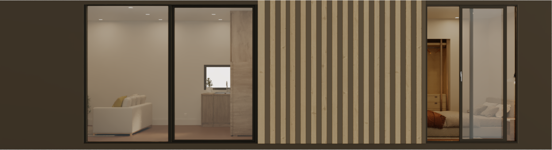 Minimalist prefab home australia