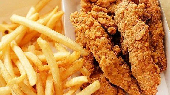 #8 Chicken Strips Fries & Soda