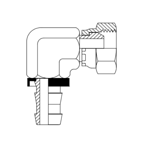 I1B9C BSPP FEMALE 90° COMPACT PUSH-ON