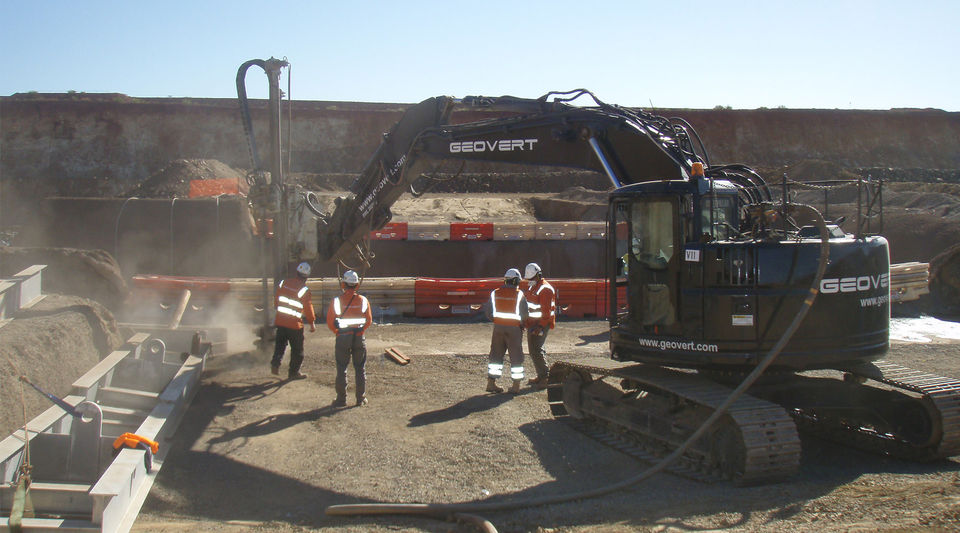 grouting for crusher pocket foundations