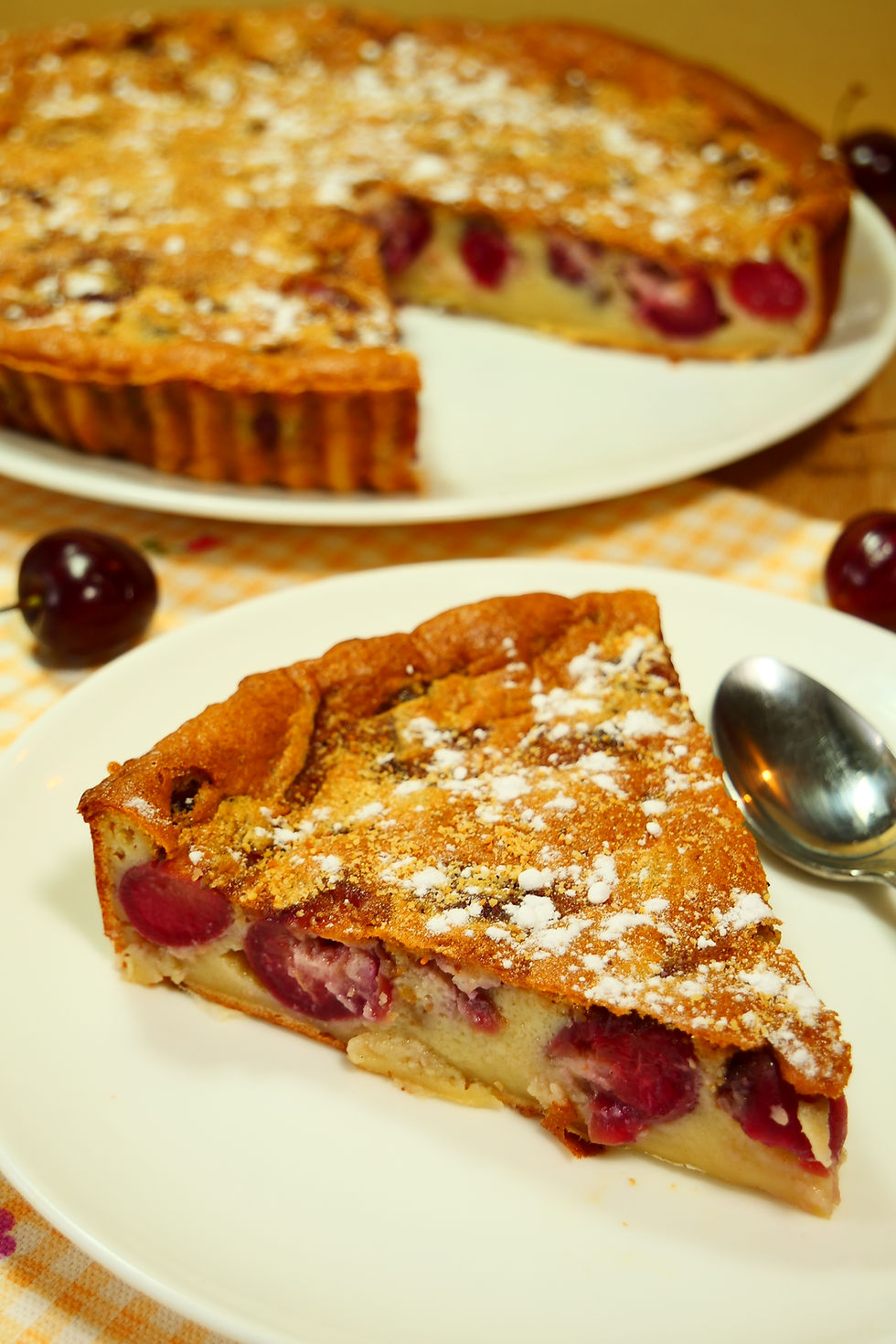 Clafoutis aux cerises et au citron