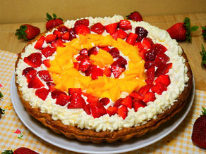 Tarte fraise mangue chantilly