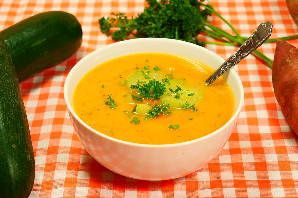 Soupe de courgettes et de patates douce