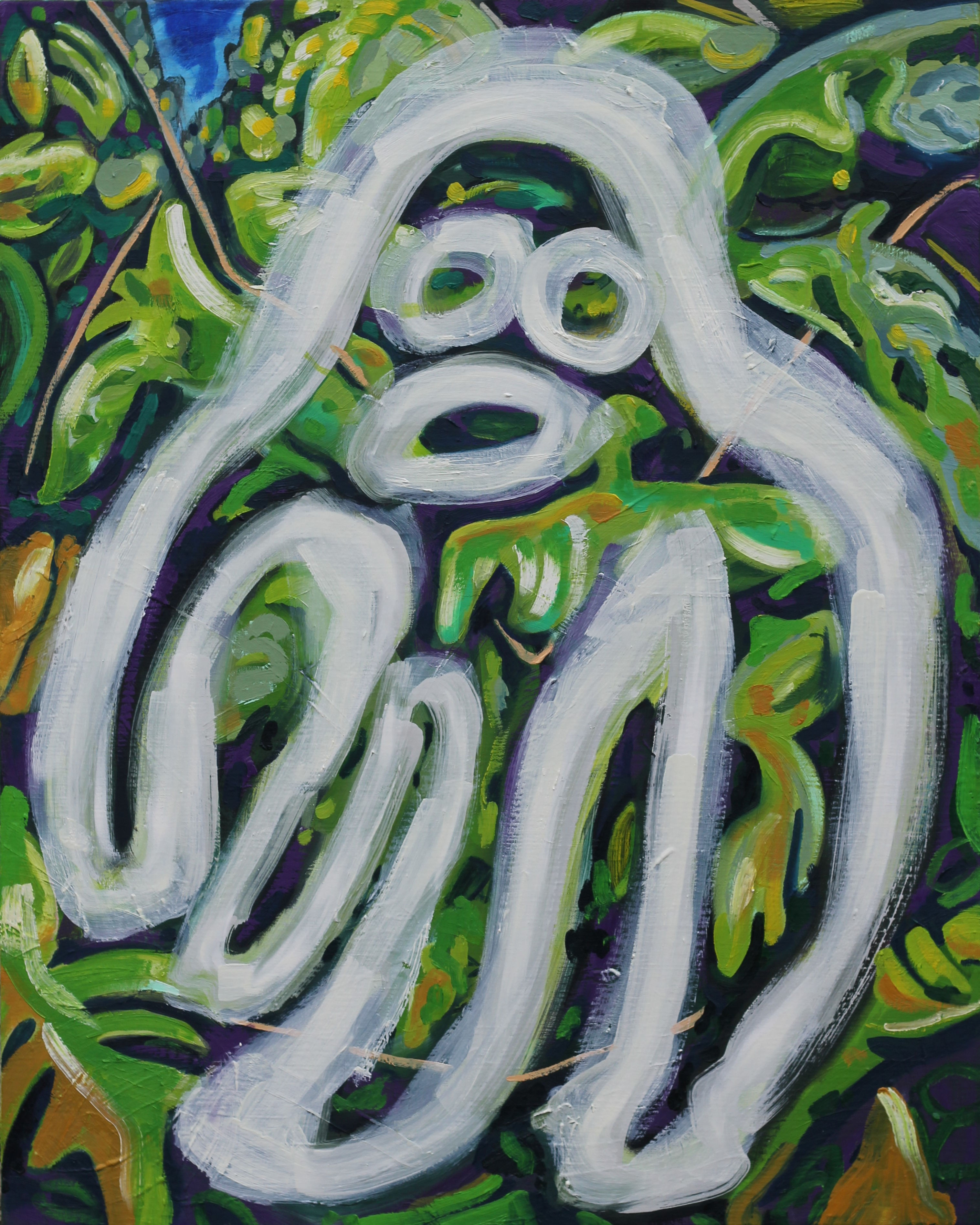 Ghost Monkey. Oil on Linen. 80x100cm. 2020