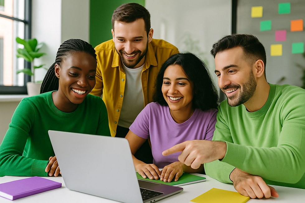 « Gestion RH en startup : une équipe collaborant sur un projet »