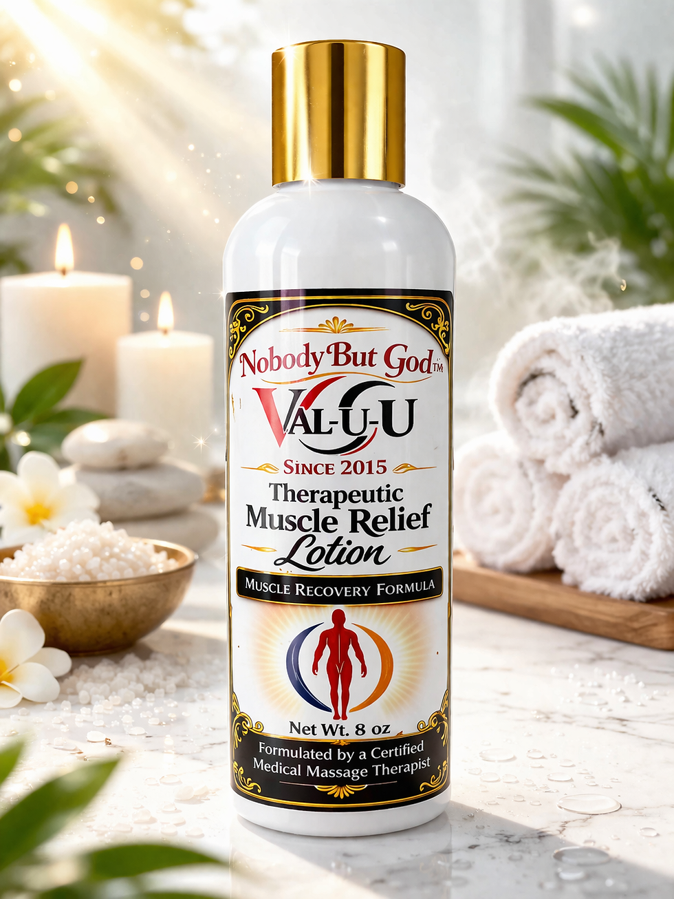 Thumbnail: Val-U Therapeutic Muscle Relief Lotion 8oz bottle