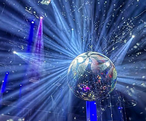 Disco ball with lights