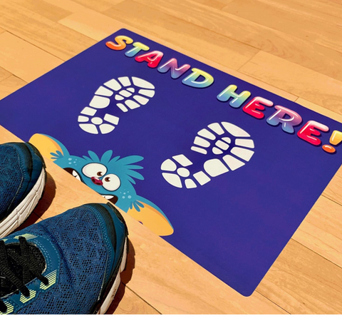 stand here safety floor decals for schools