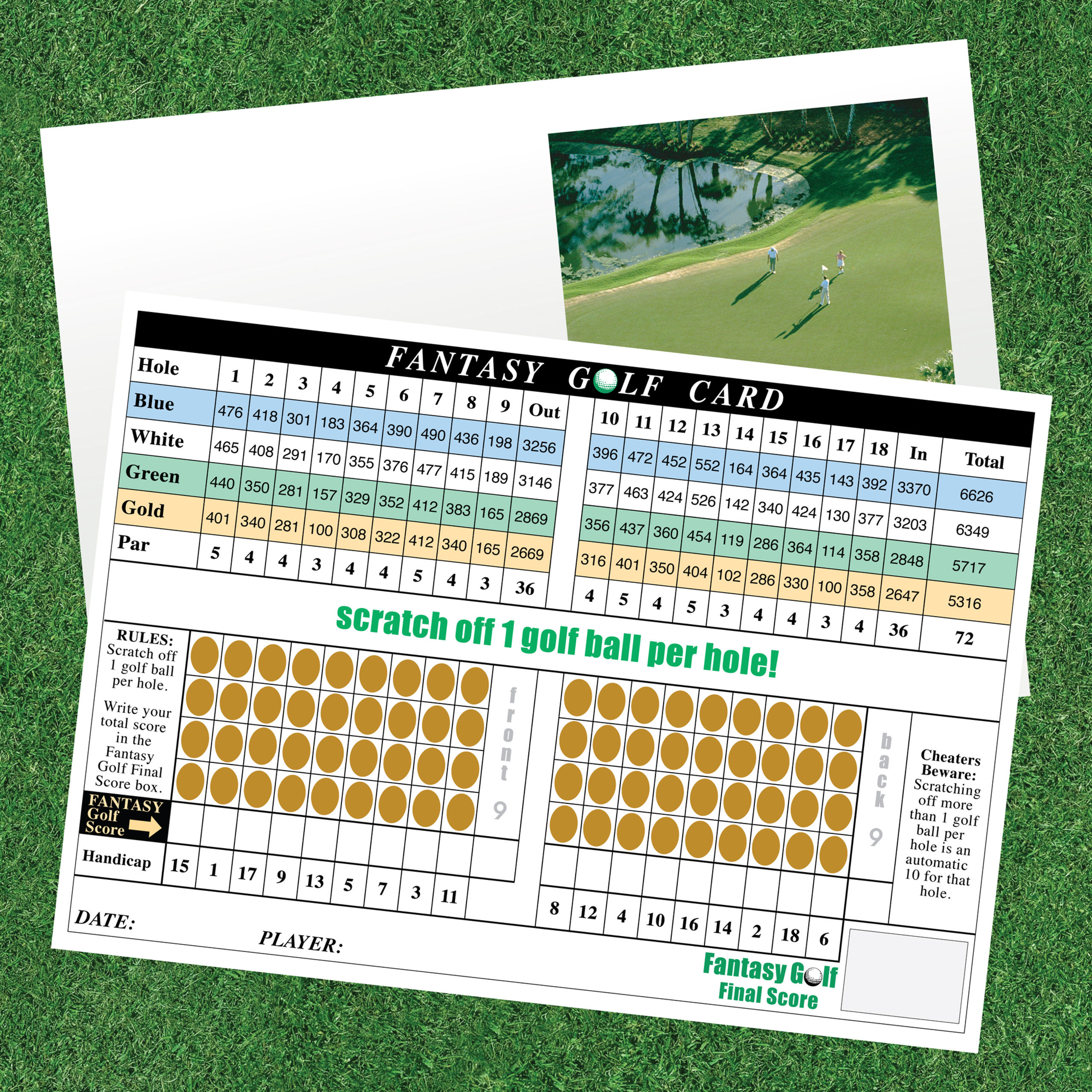 scratch off golf cards for charity golf tournaments