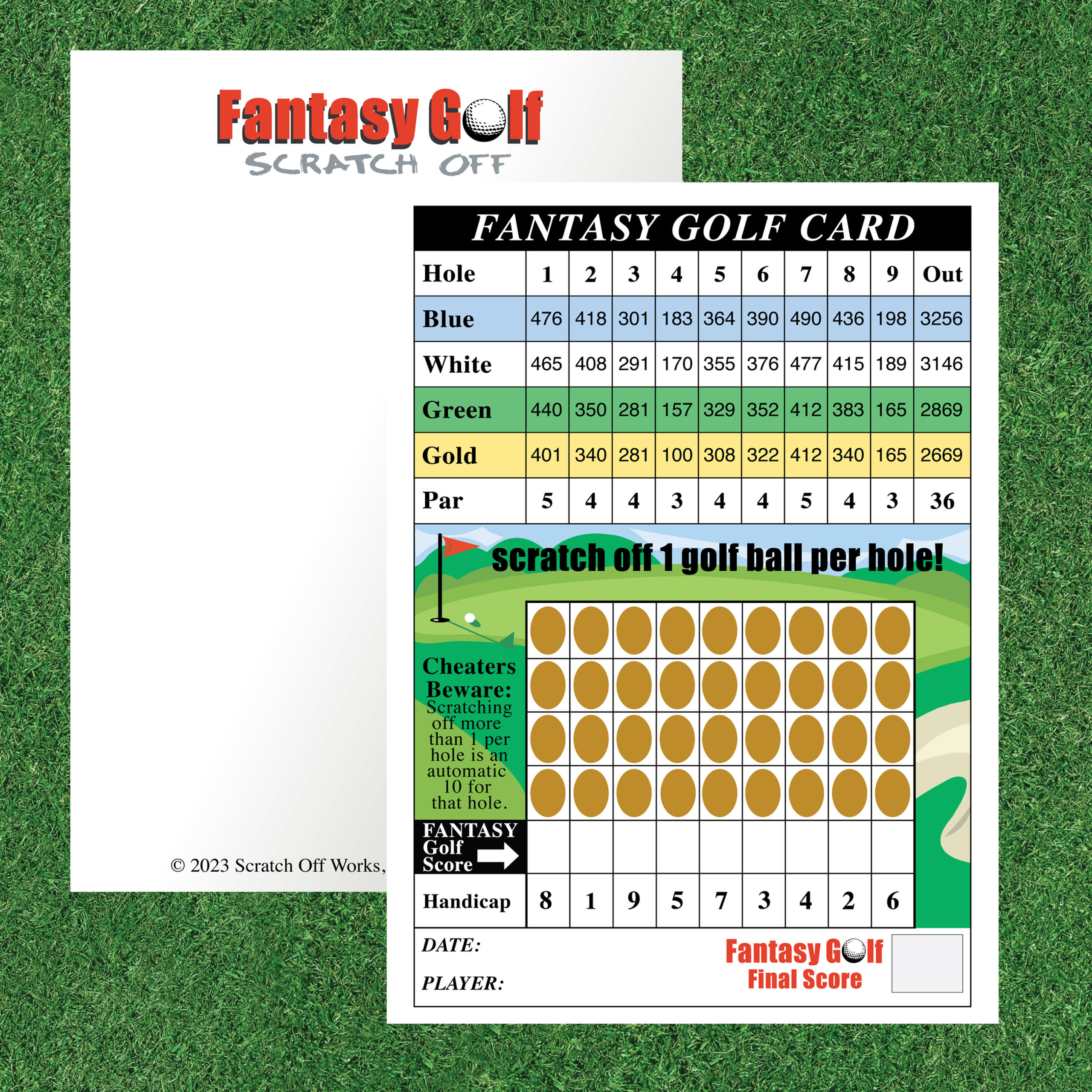 fantasy golf scratch off cards are great golf fundraisers