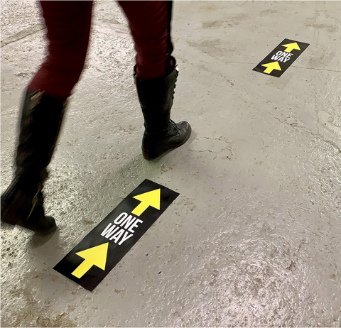 one way floor decal