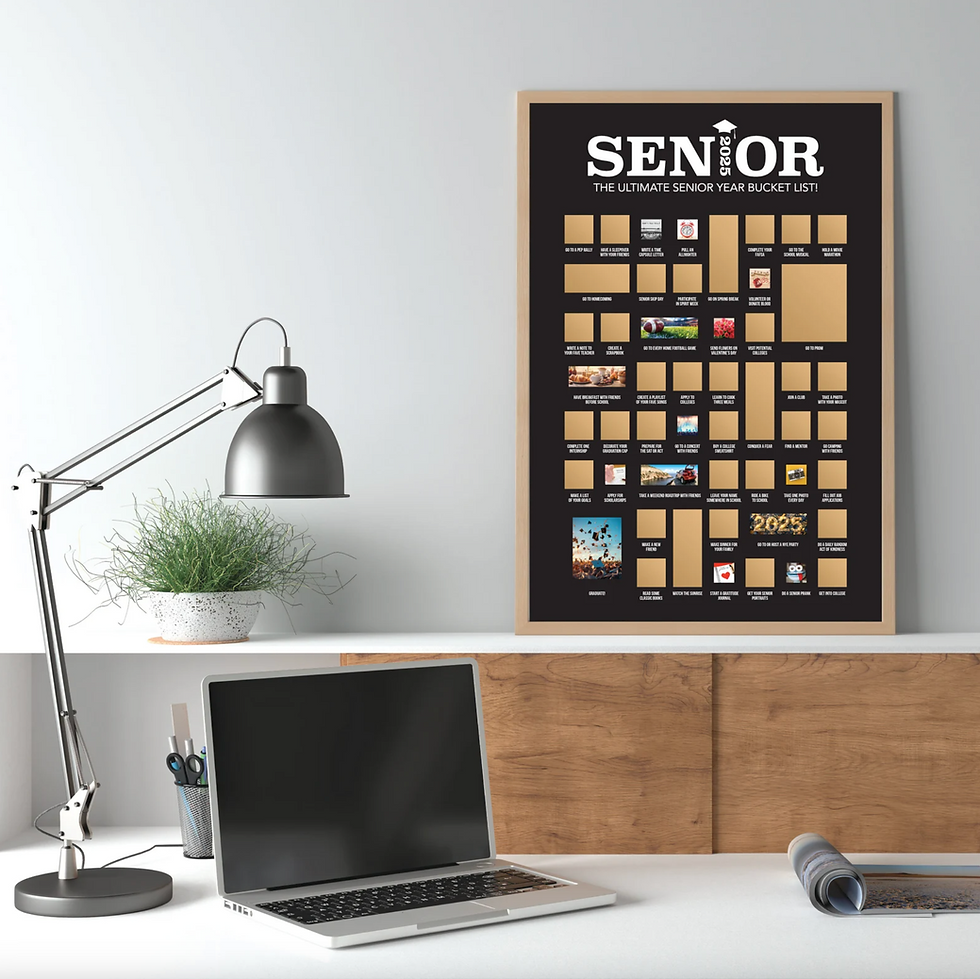 senior year bucket list scratch off poster