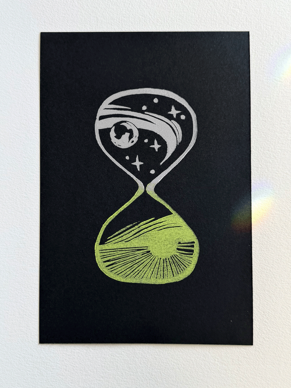 Original linocut print by Texas printmaker, part of the 2026 mid-year collection.