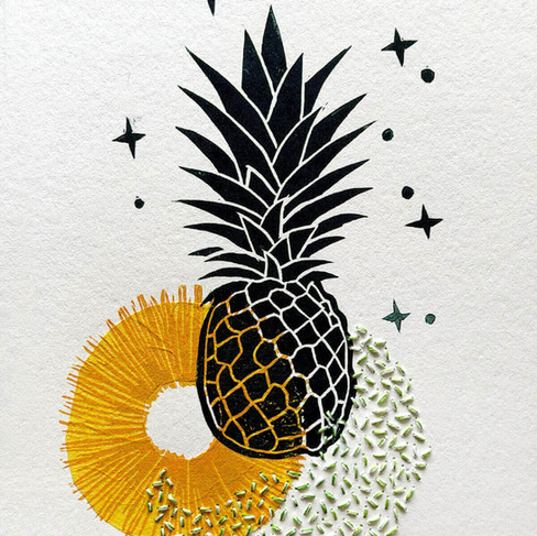 Original linocut print by Texas printmaker, part of the 2026 mid-year collection.
