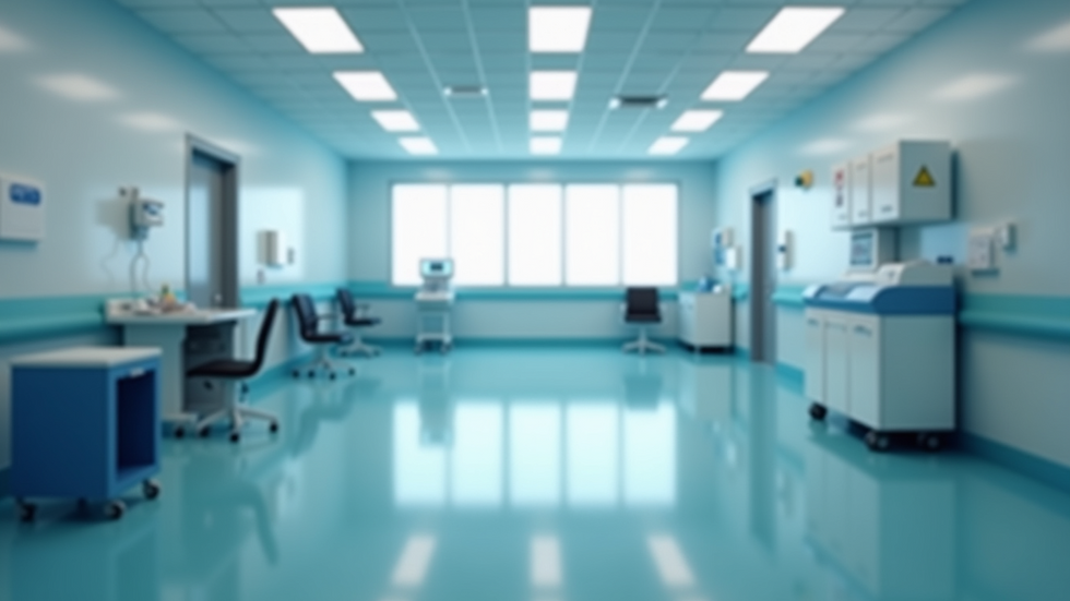 Close-up view of a clean hospital room showing the application of nano coatings