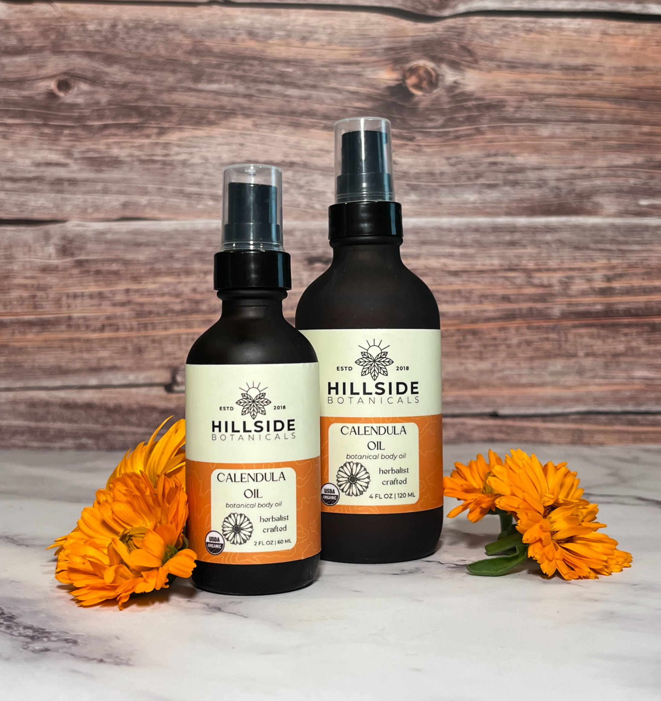 Organic Calendula Oil using farm direct Calendula harvested at peak potency