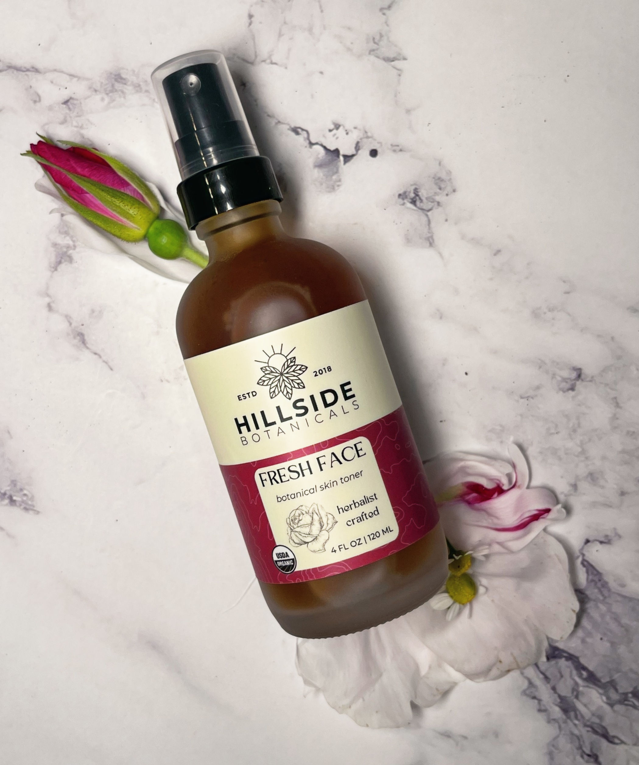 Organic herbal skin toner