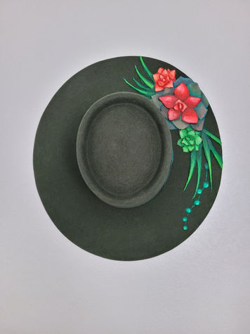 custom painted western boho hat 