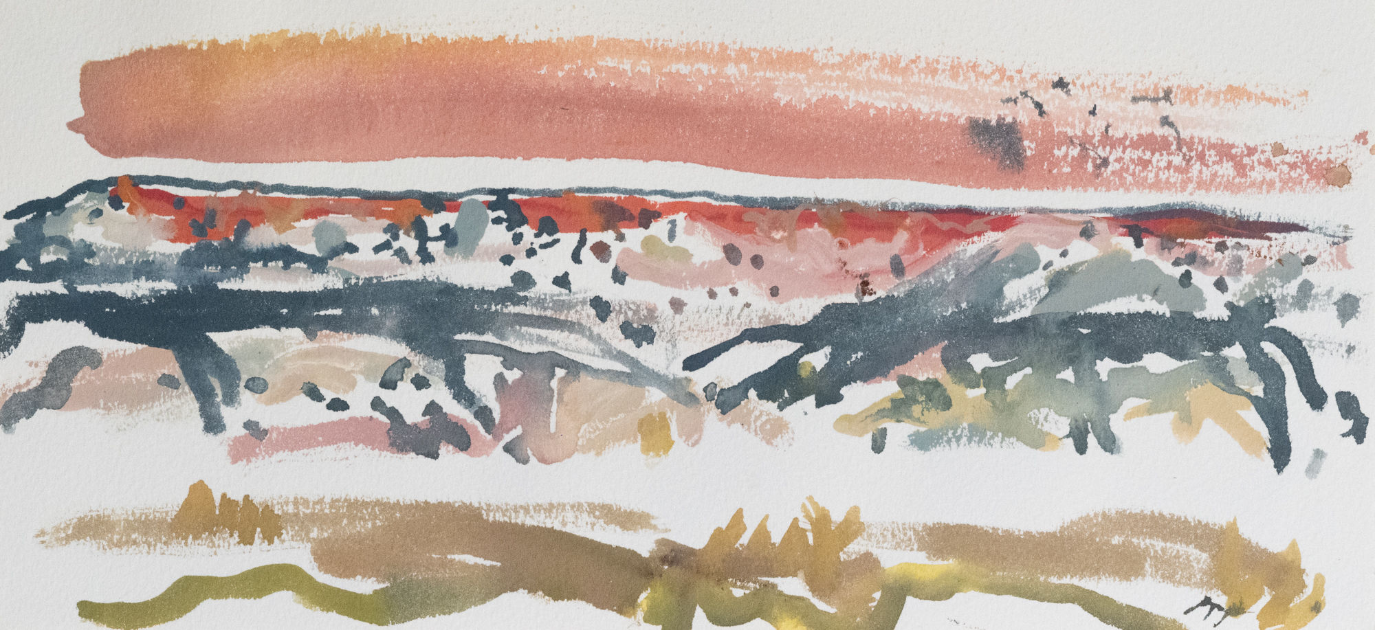 Sunset view from back of Yaraka Hotel