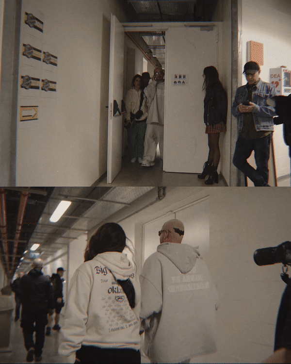 Behind the scenes video of J Balvin walking to the stage