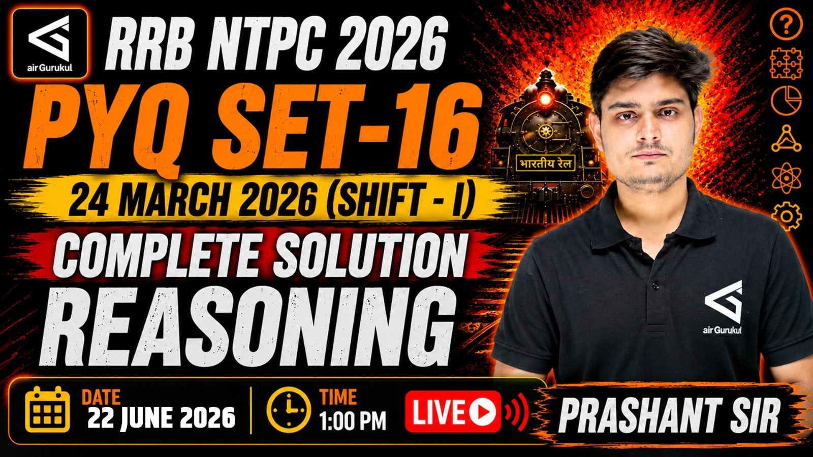 RRB NTPC 2026 Reasoning | Graduate Level 24 March 2026 Shift -1 General Intelligence PYQs with Trick – airGurukul