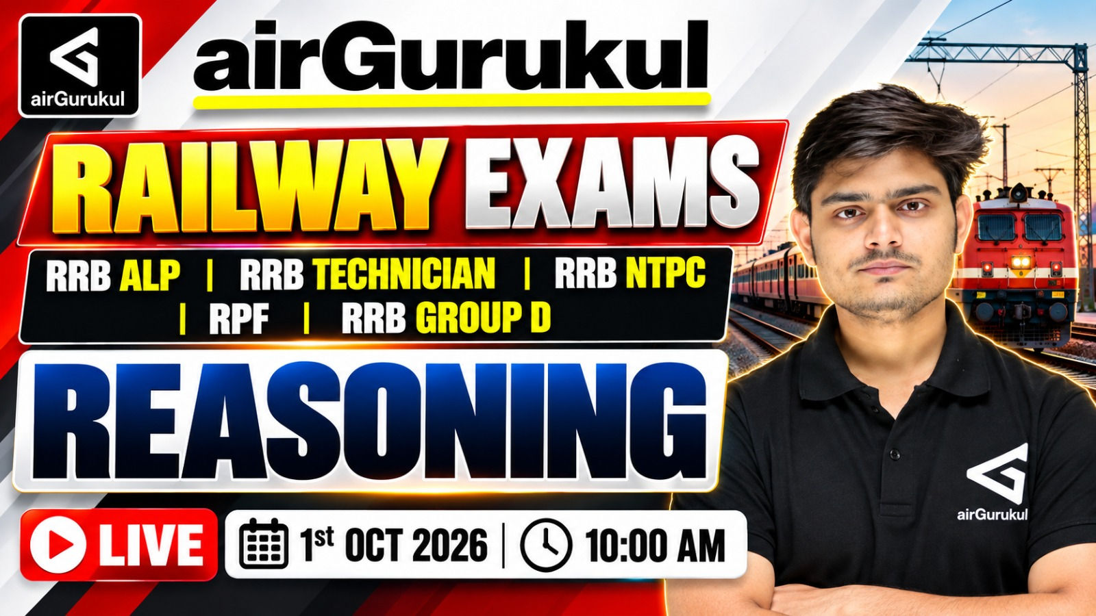 Railway Exams 2026 | Reasoning Top Questions | RRB ALP, Technician, NTPC, RPF, Group D – airGurukul