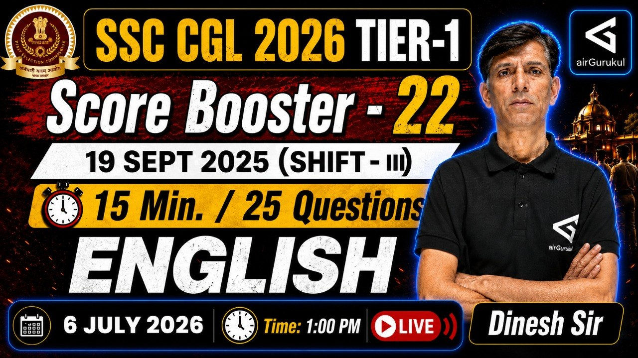 SSC CGL 2026 English | 19 Sept 2025 Shift–2 PYQs with Solution | Grammar & Vocabulary Practice – airGurukul