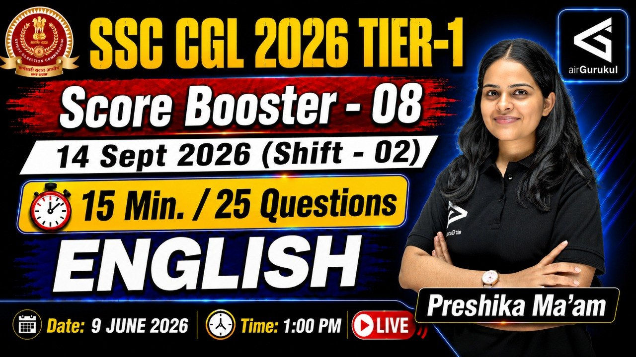 SSC CGL 2026 English | 14 Sept 2025 Shift – 2 PYQs with Solution | Grammar & Vocabulary Practice – airGurukul