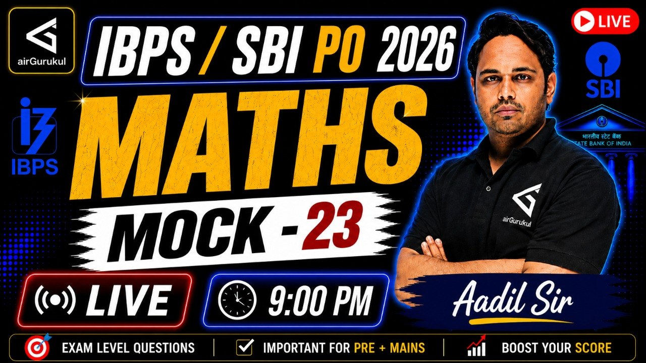 All Banking Exams | IBPS PO | SBI PO 2026 | Maths | Mock – 24 | Most Expected Questions – airGurukul