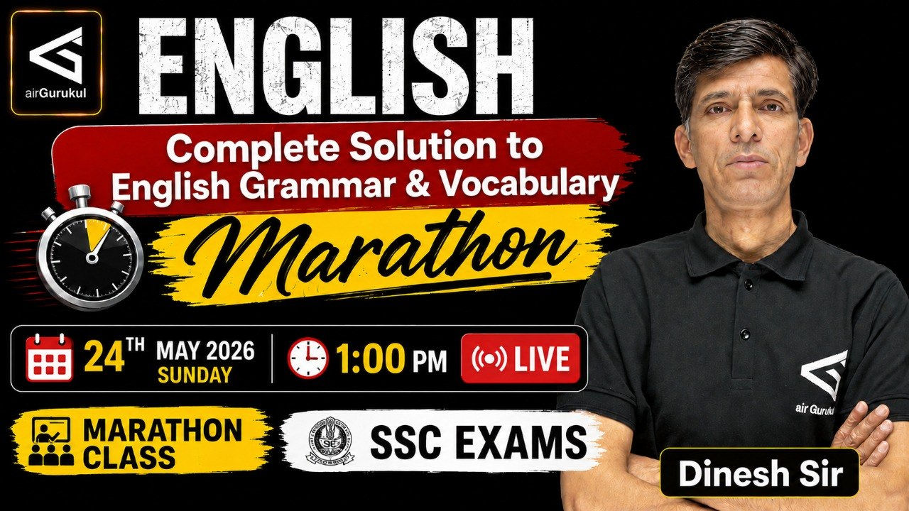 SSC Exams 2026 | Marathon Class English Vocabulary for Competitive Exams | Complete Solution – airGurukul