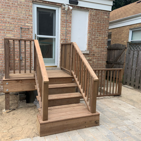 Treated lumber landing
