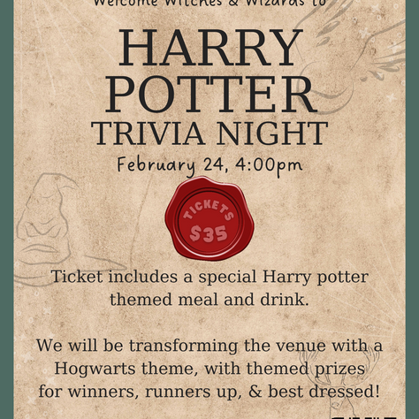 Harry potter themed trivia