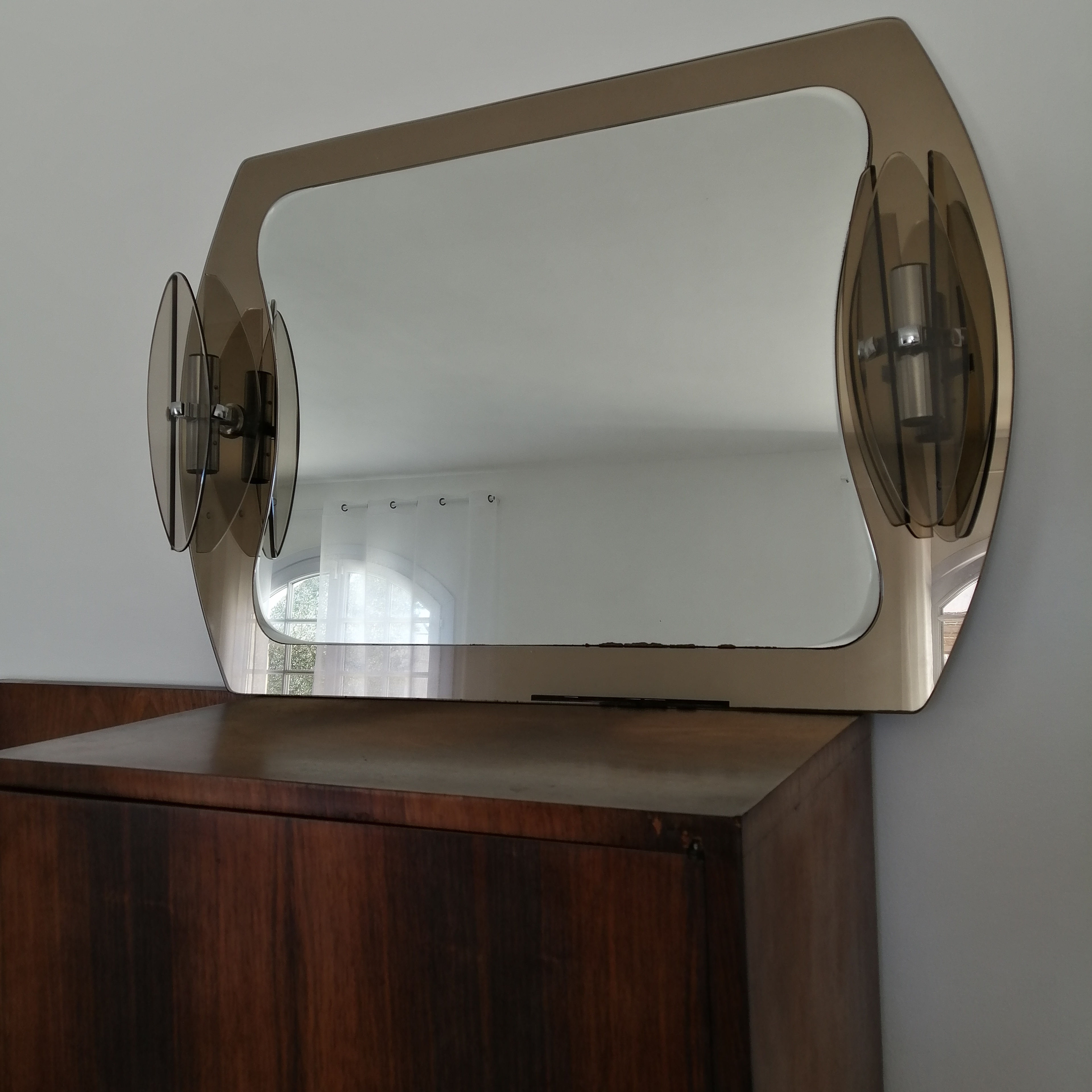 Miroir années 70/80 designer italien Veca / Isa ?