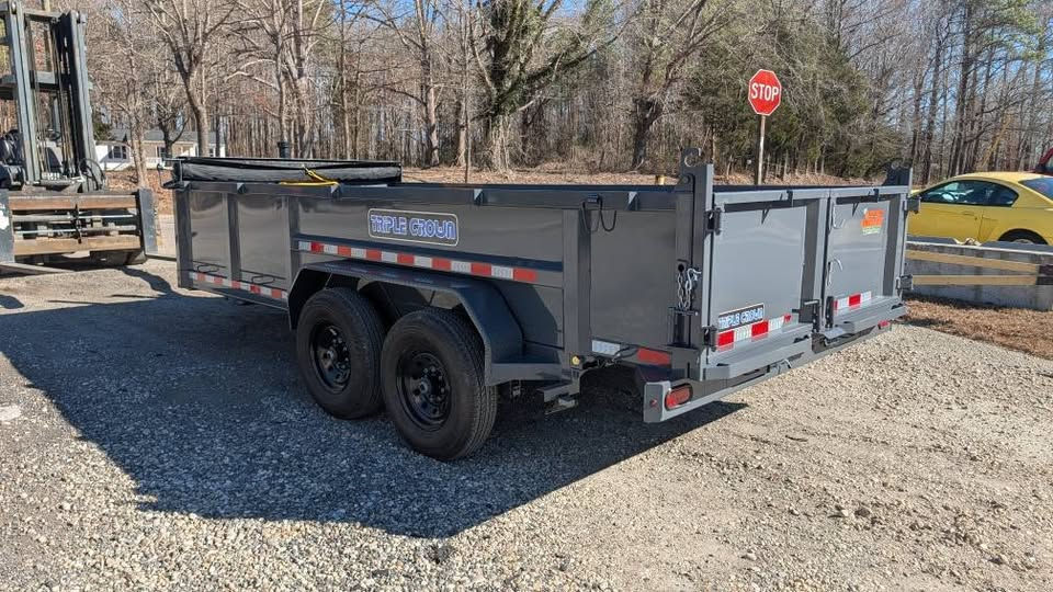 Thumbnail: TRIPLE CROWN 7 X 16 14K LB GROSS TELESCOPING DUMP TRAILER