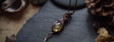 Martel & Enclume pendentif bretagne celtique citrine cuivre