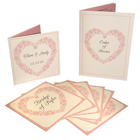 Wedding stationery created and printed by C J Lewis Printers