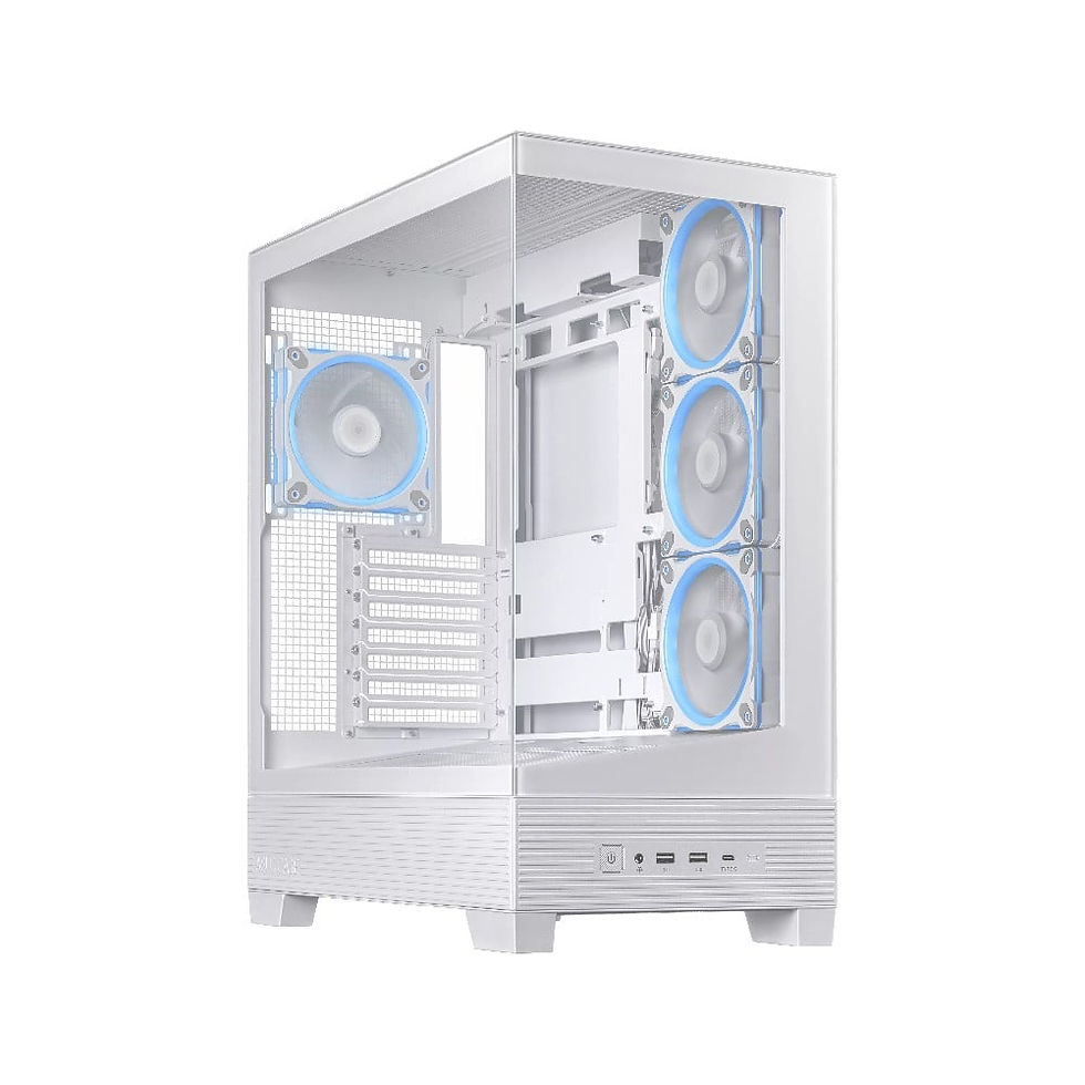 เคสคอมพิวเตอร์ ASUS A31 PLUS TG ARGB ATX PC Case White